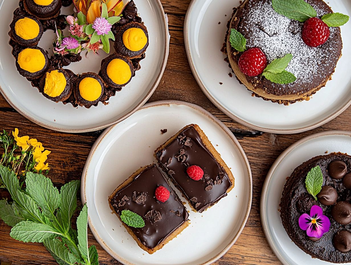 A collection of gluten-free desserts