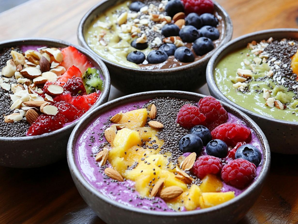 Image showcasing gluten-free smoothie bowl recipes