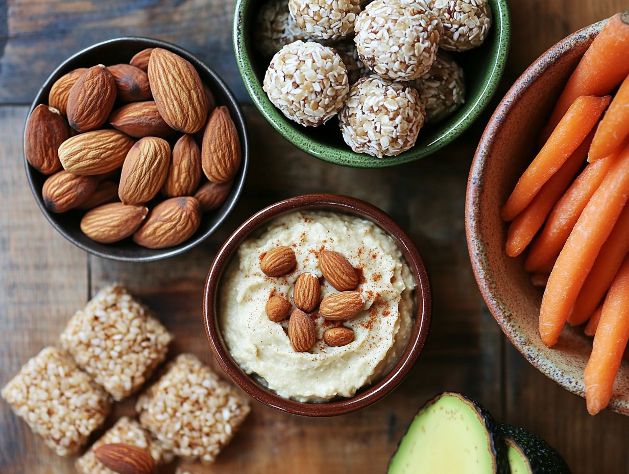 A colorful display of various gluten-free snacks