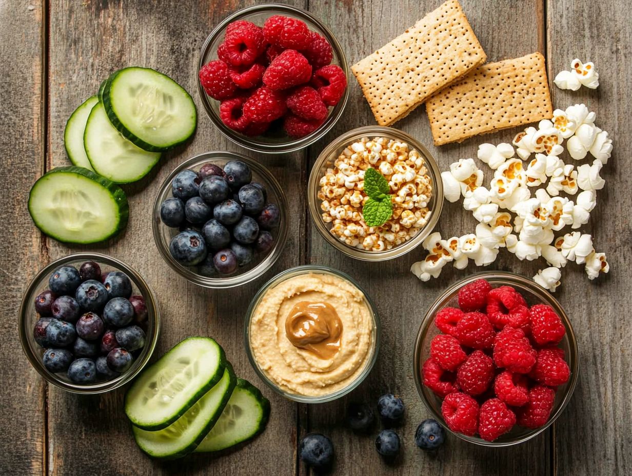 A plate of hummus served with crunchy vegetable sticks