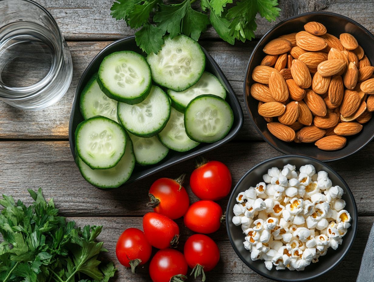 Healthy snack of carrots and hummus, rich in nutrients.