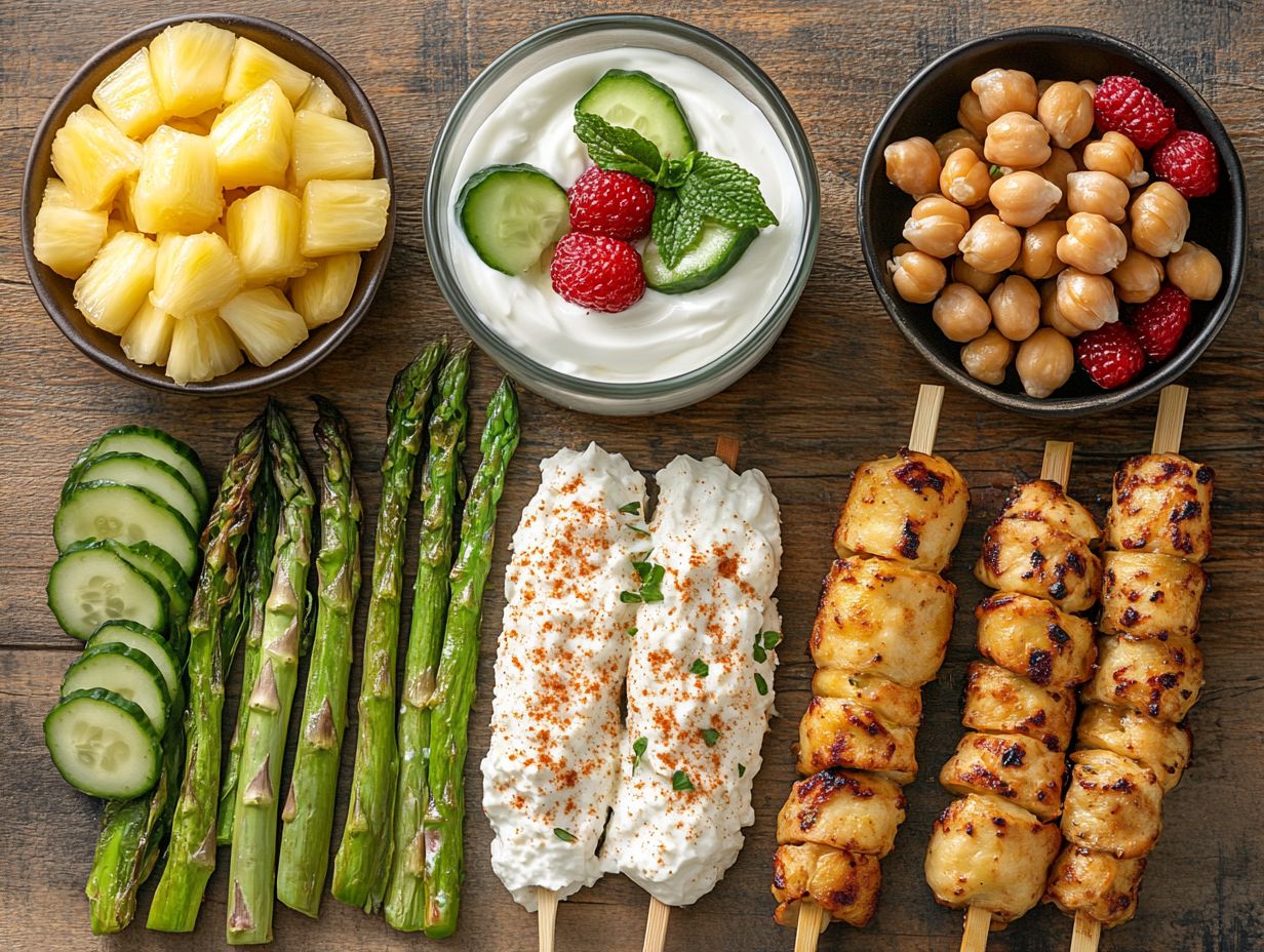 High-protein snacks aiding in weight loss strategies.