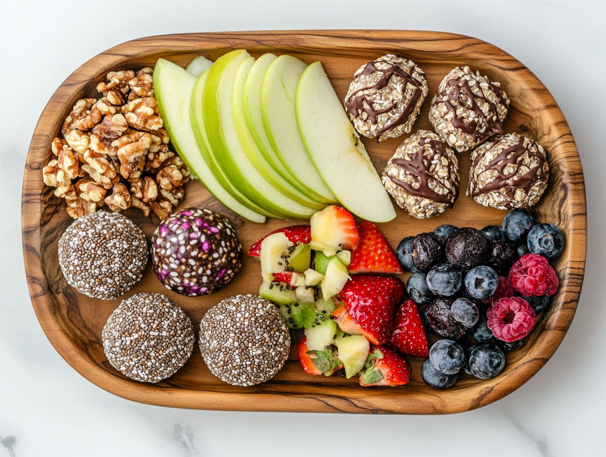 A variety of gluten-free snack options displayed.