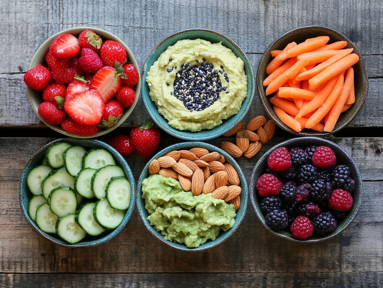 Healthy snack of hard-boiled eggs and avocado