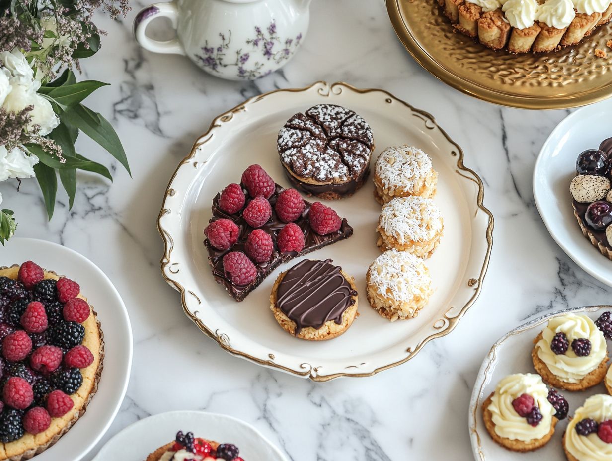 A beautifully arranged gluten-free afternoon tea setup