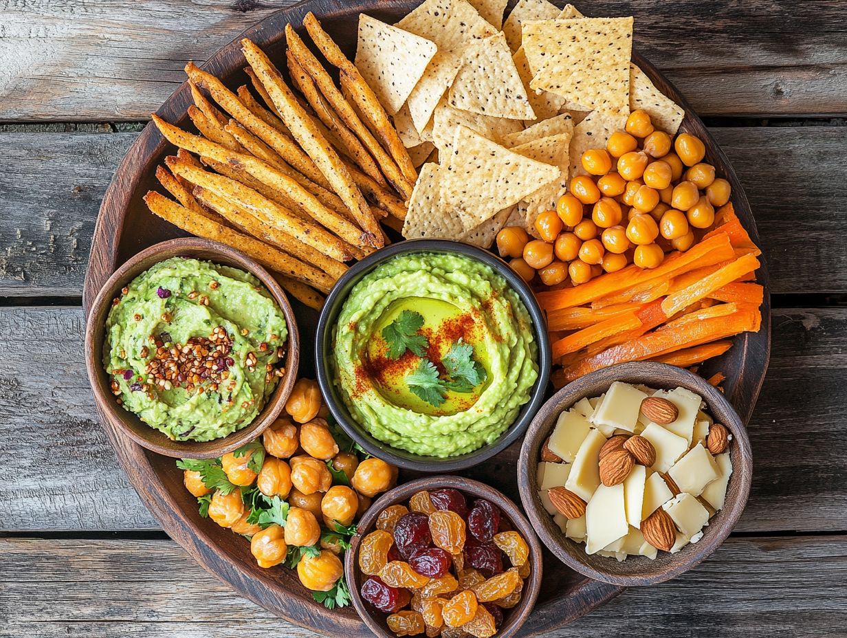 A variety of gluten-free snacks displayed on a table.