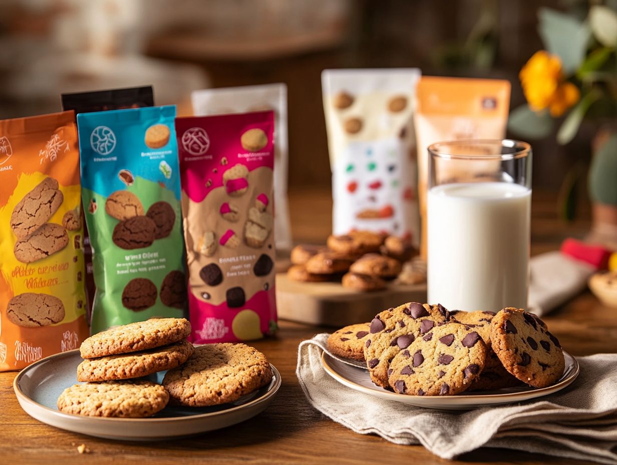 Schar gluten-free cookies assortment displayed on a table