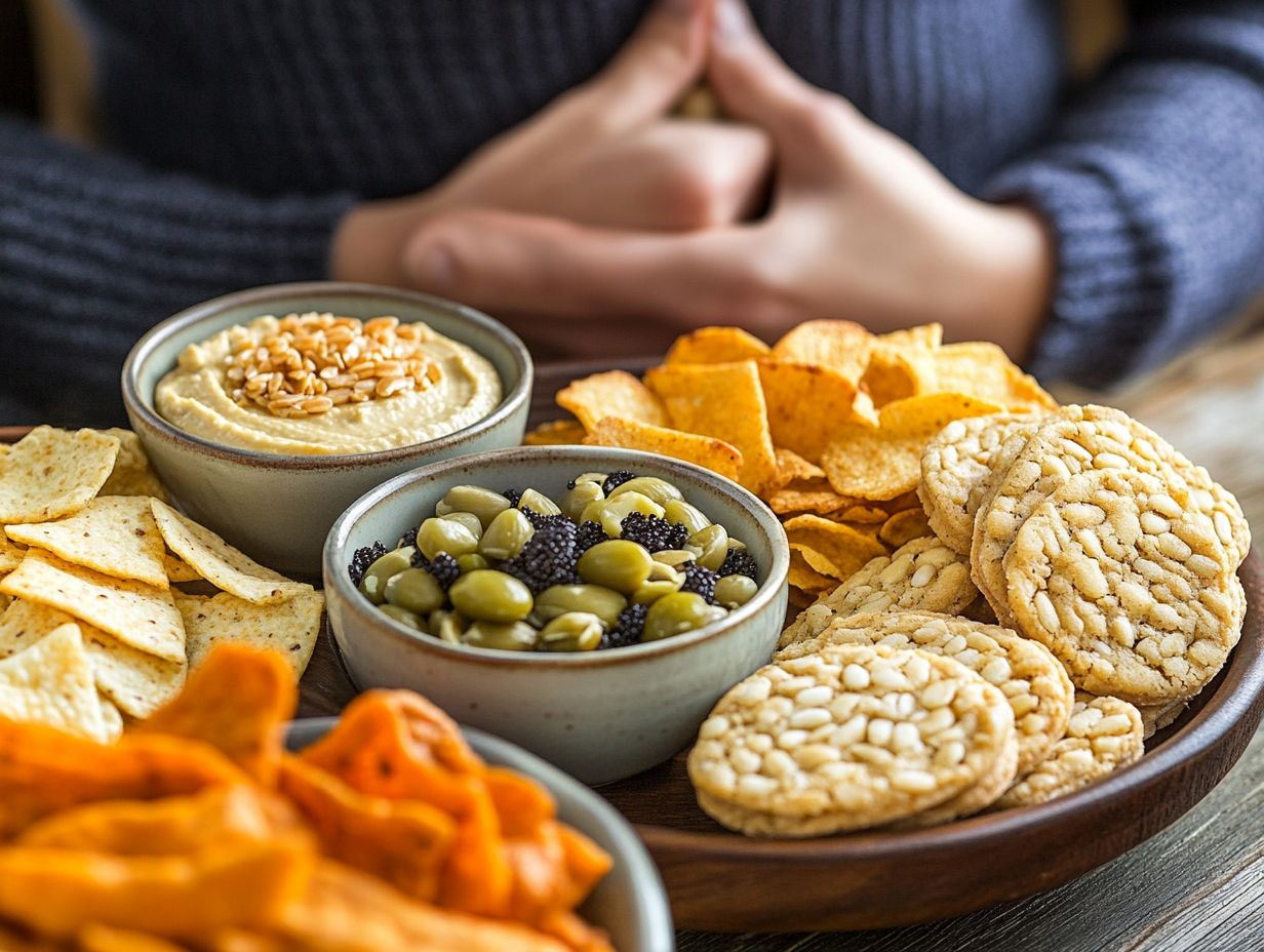 A delicious assortment of gluten-free snacks promoting weight management