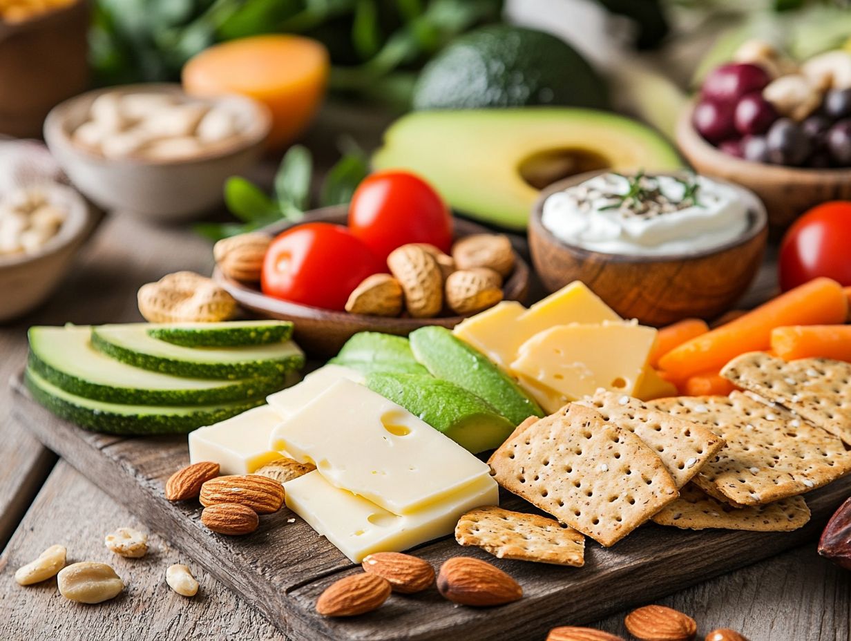 Assorted nuts and seeds as gluten-free snacks for a keto diet