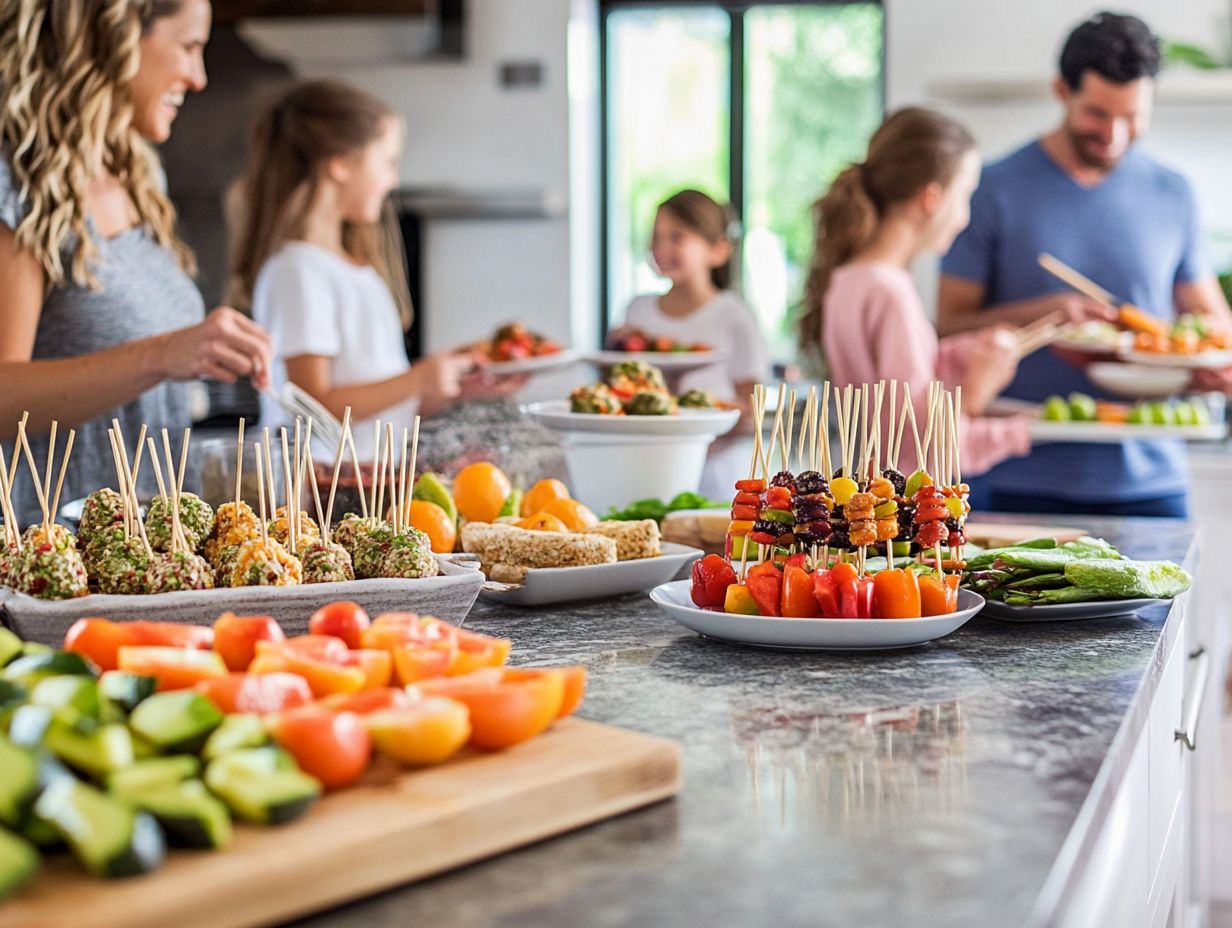 Colorful gluten-free snack featuring fresh fruits and vegetables