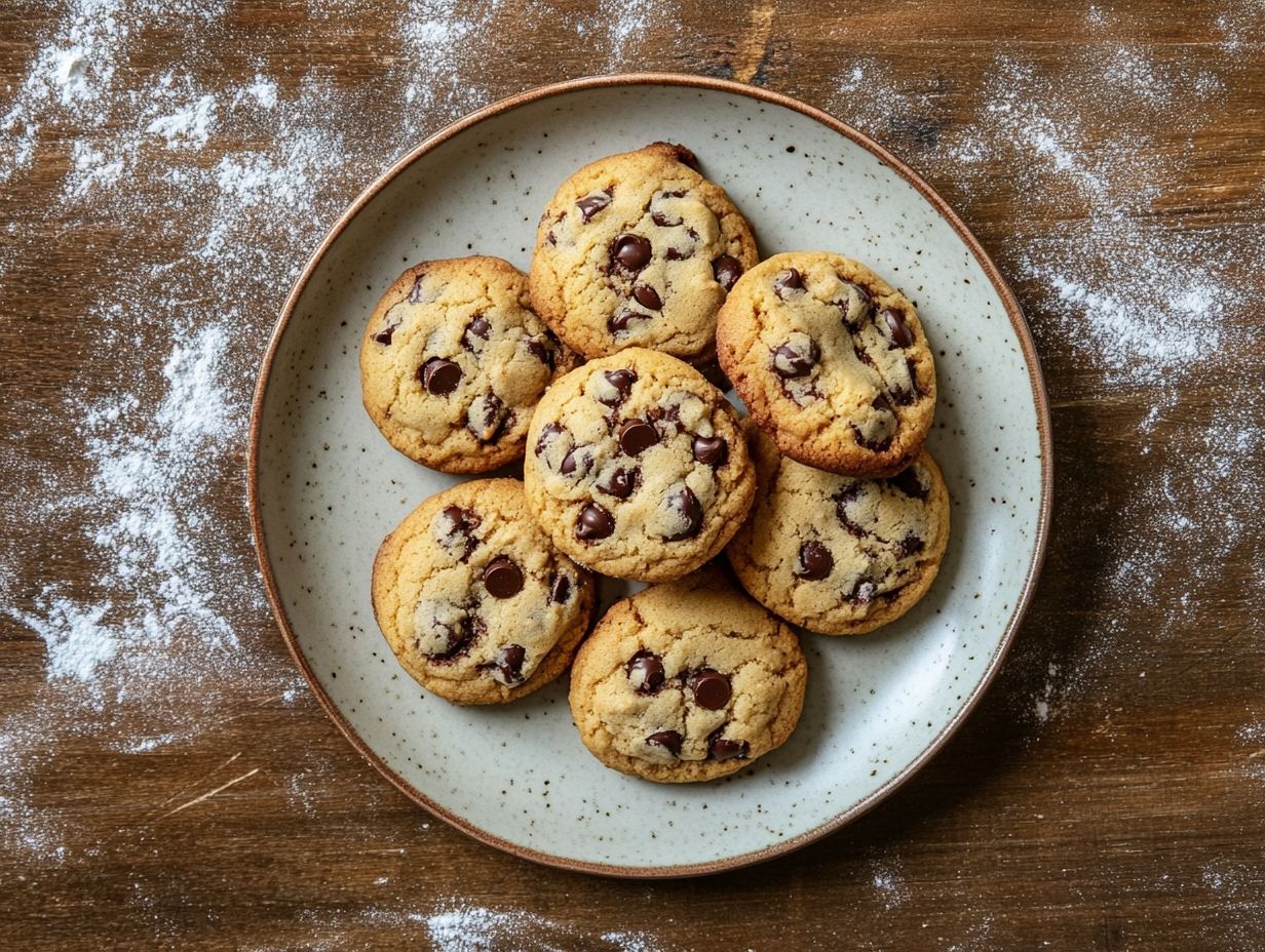 Ingredients for gluten-free chocolate chip cookies