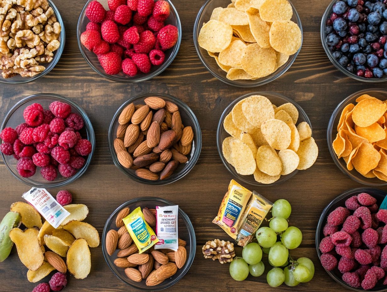 Visual guide on choosing healthy gluten-free snacks