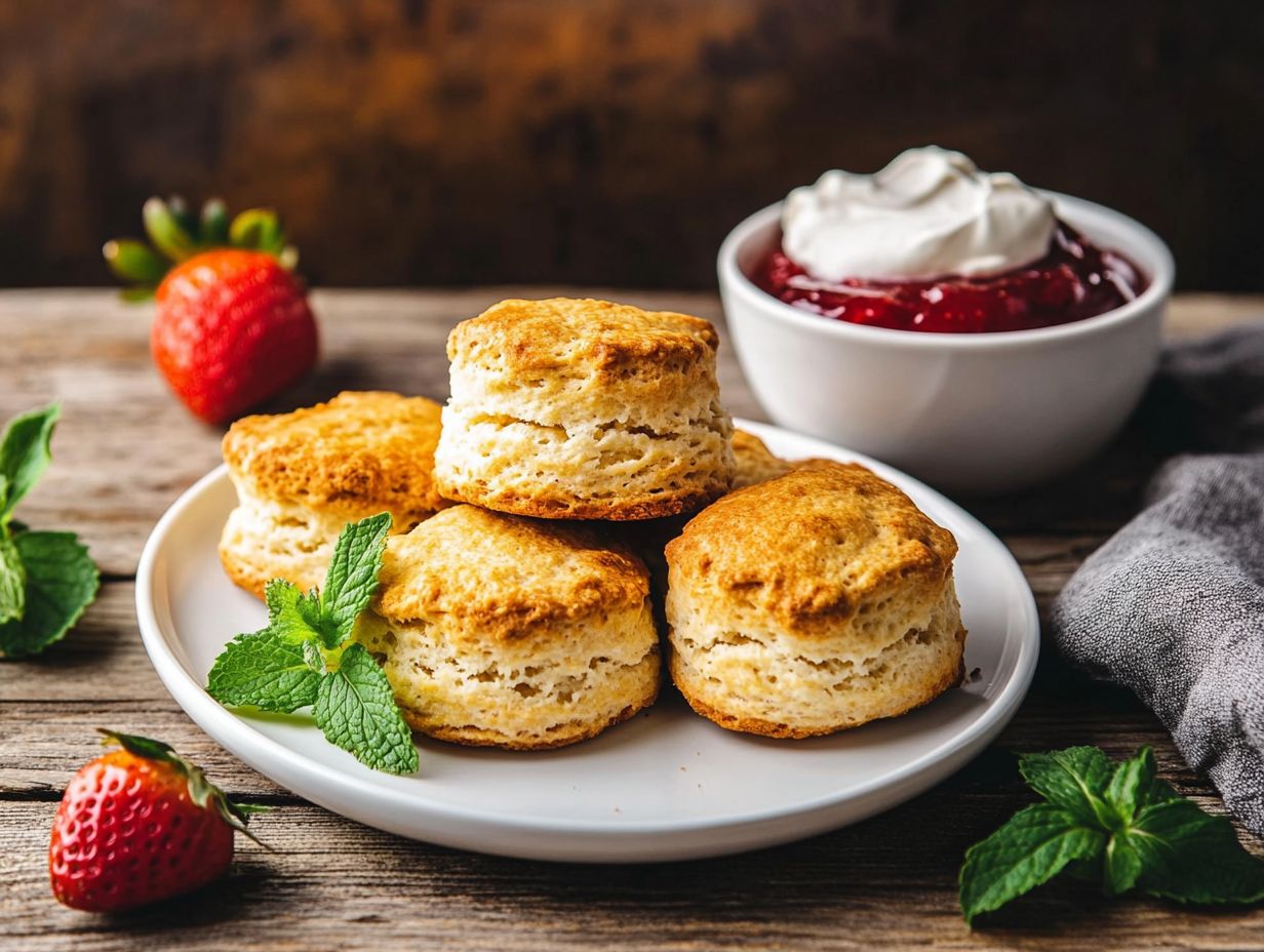 Image depicting key takeaways for making gluten-free scones.