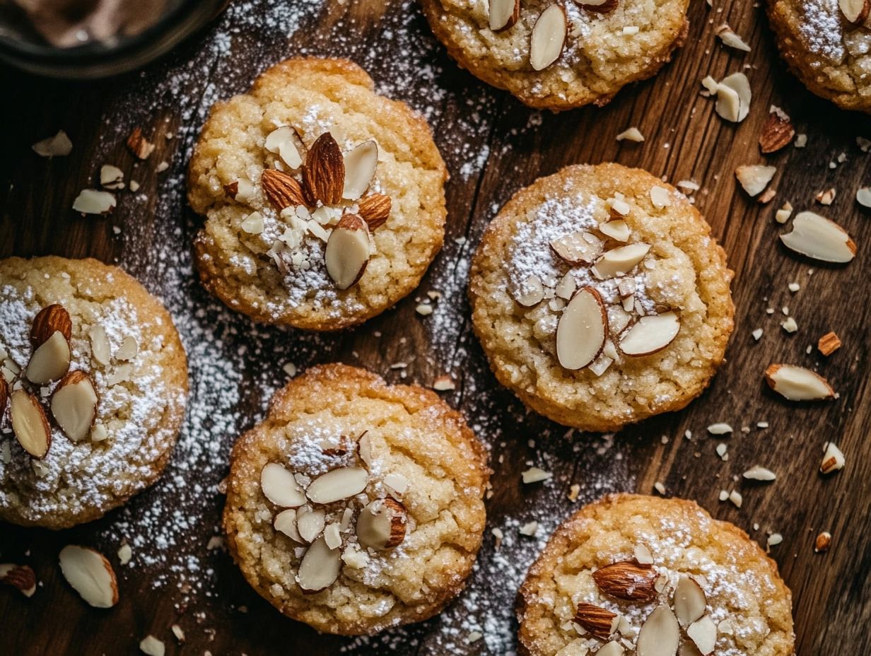 Lemon Almond Cookies on display