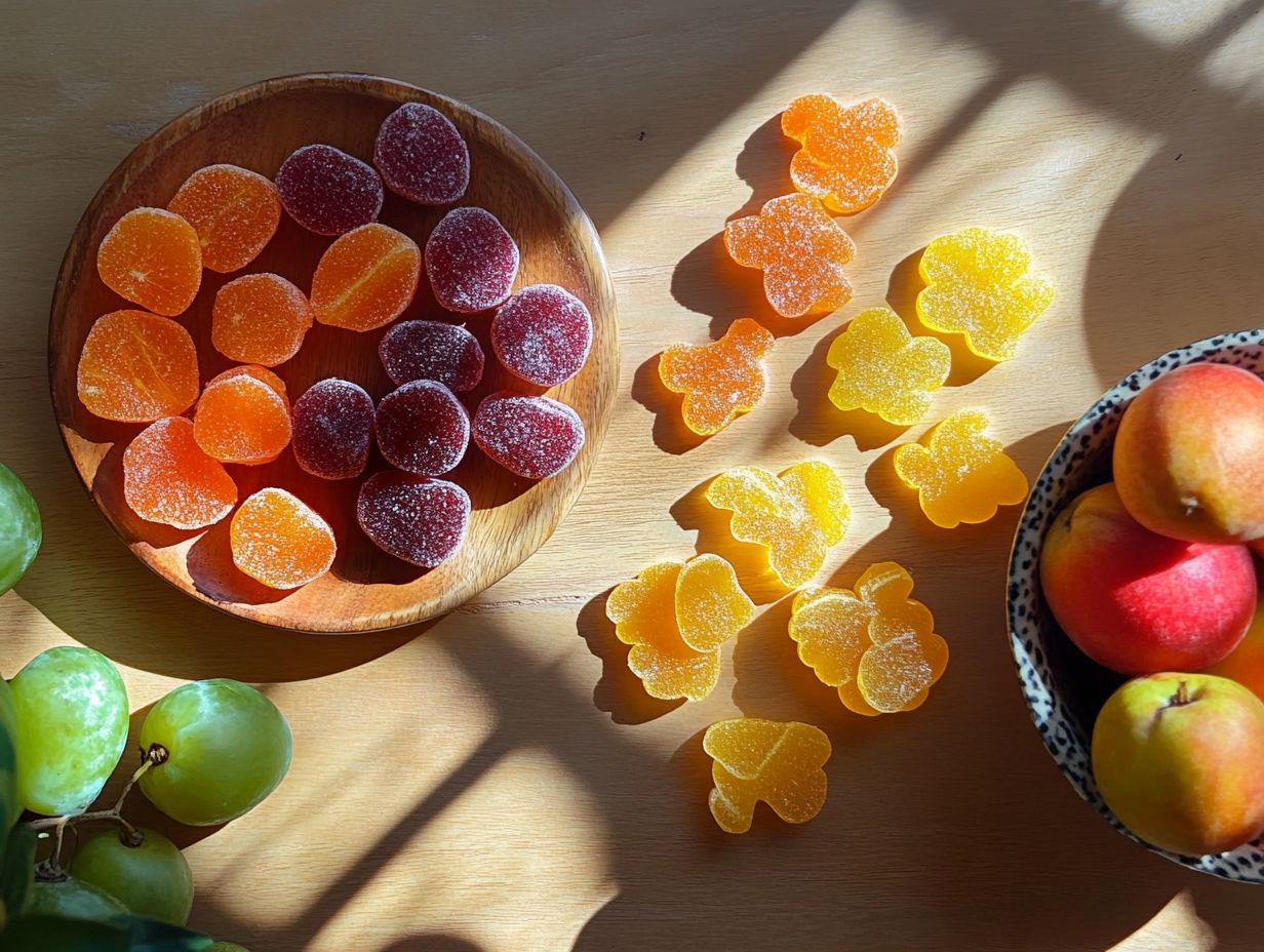 Nutritional comparison of gluten-free and regular fruit snacks.