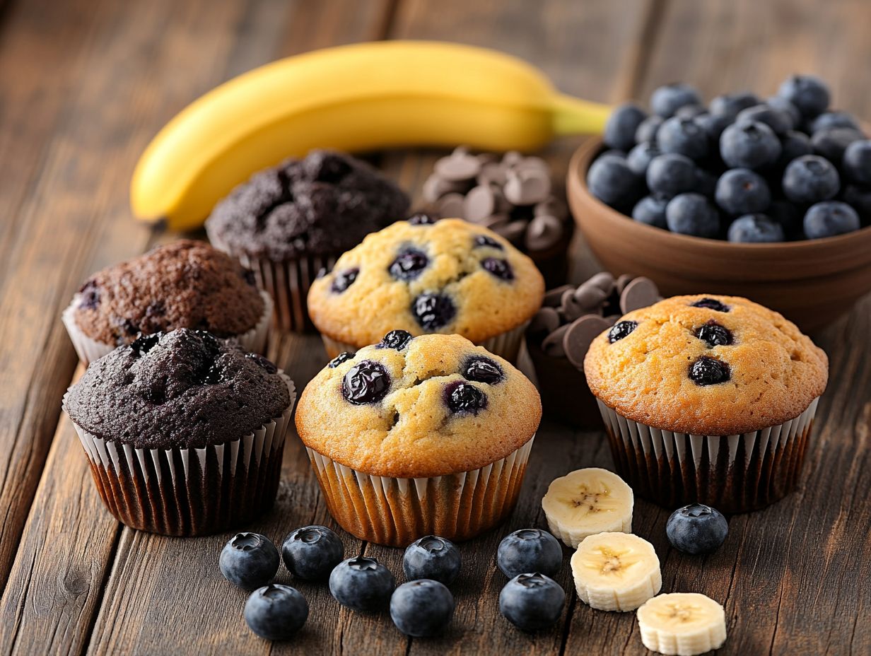 Delicious gluten-free Apple Cinnamon Muffins on a table