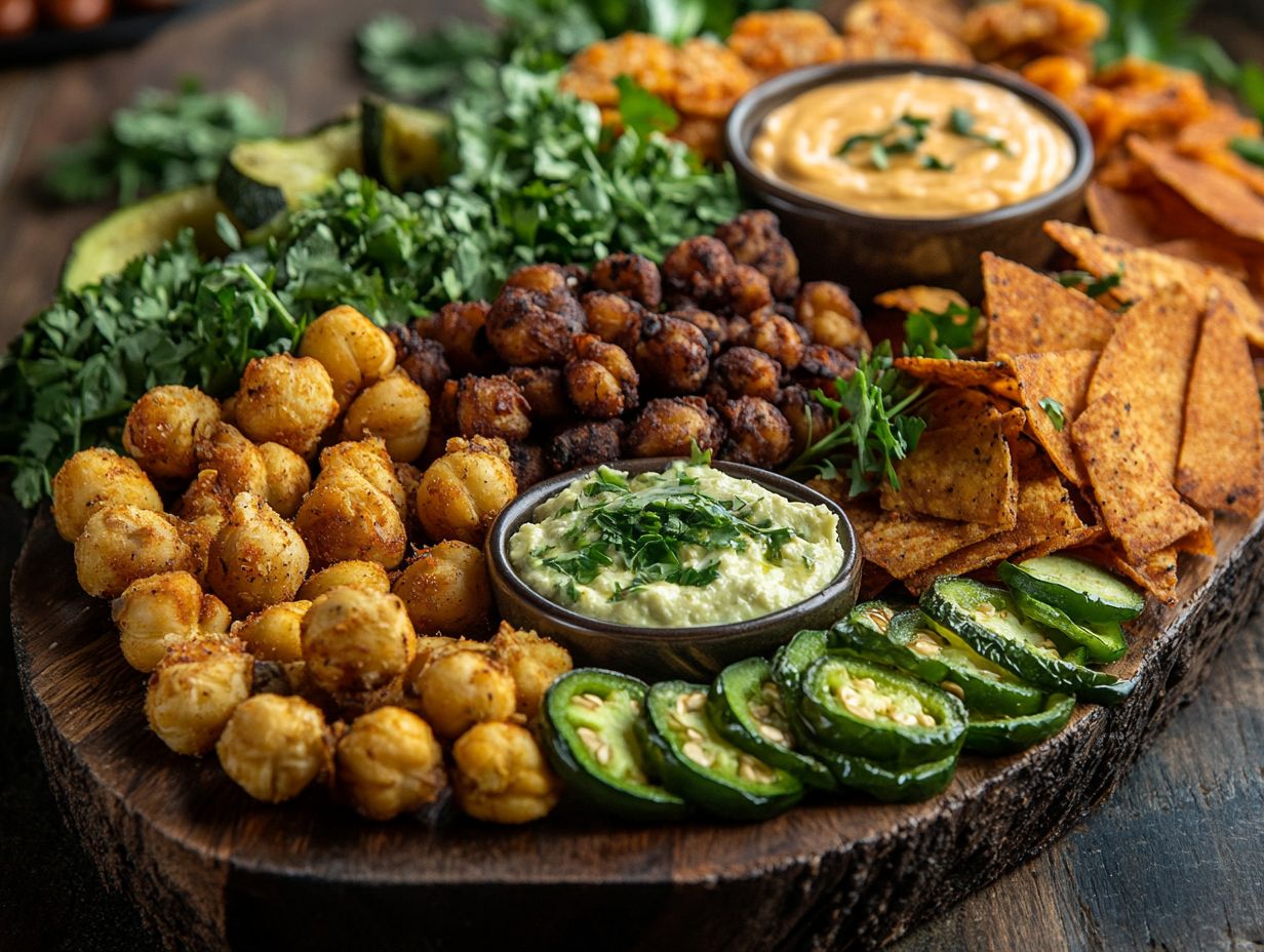 Delicious avocado hummus dip served with fresh veggies