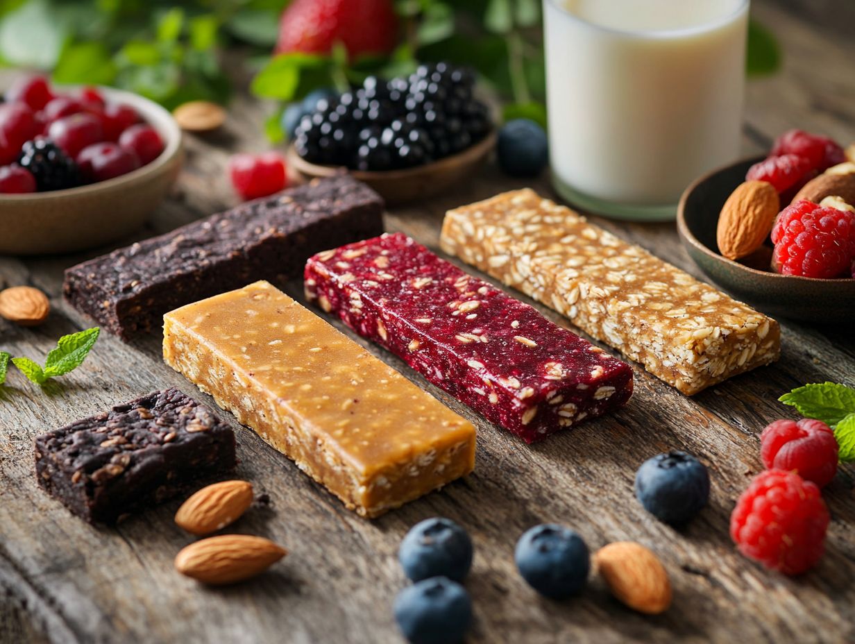 Bob's Red Mill gluten-free muesli bars showcasing their healthy ingredients