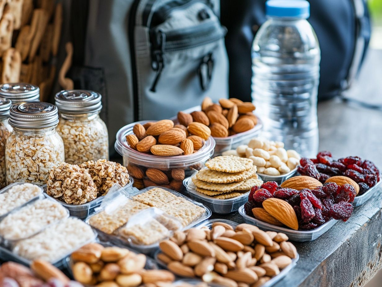 A colorful assortment of gluten-free snacks packed for convenience.