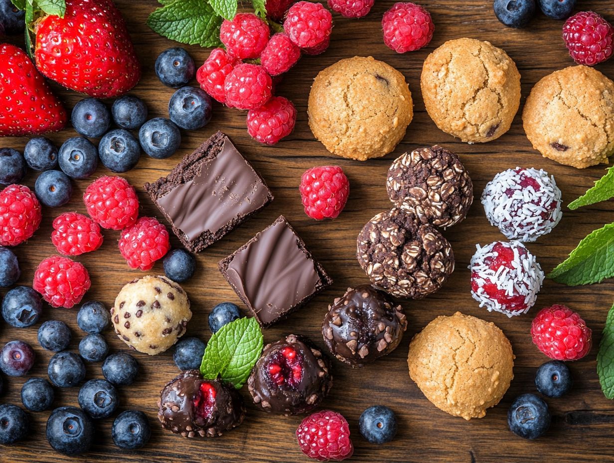 A selection of gluten-free sweet snacks