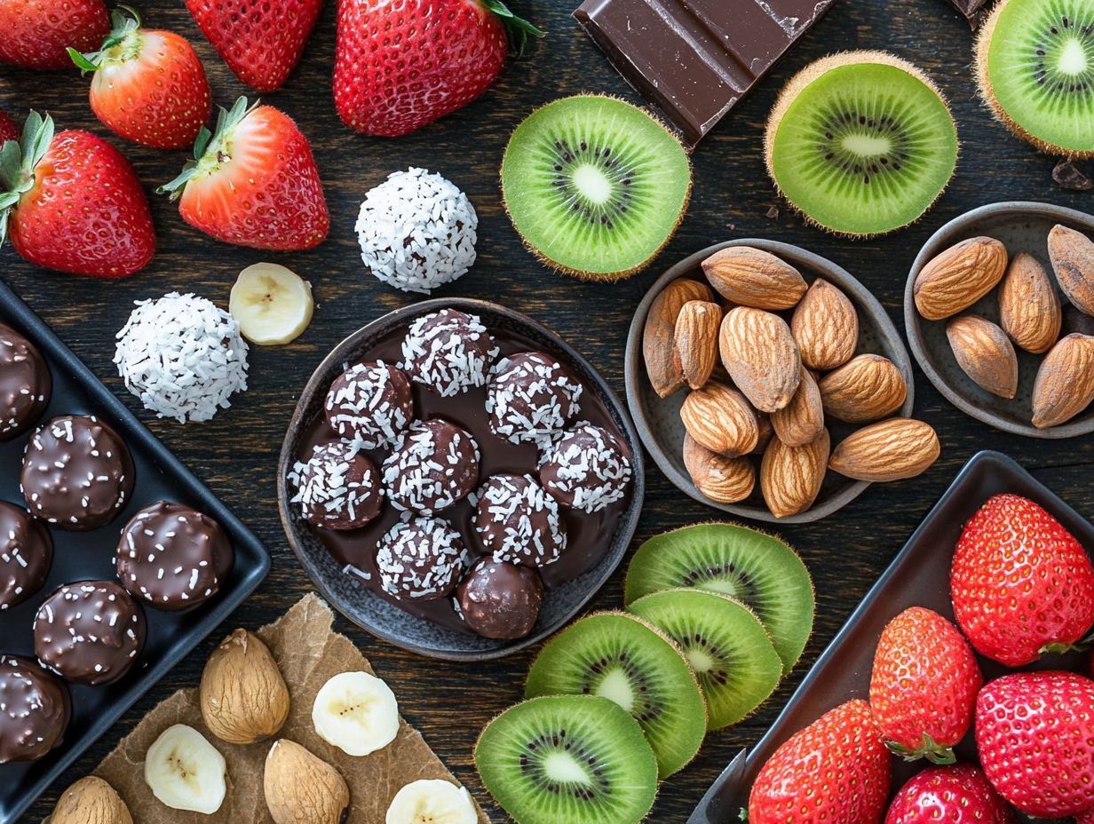 Delicious frozen banana bites with chocolate and nuts