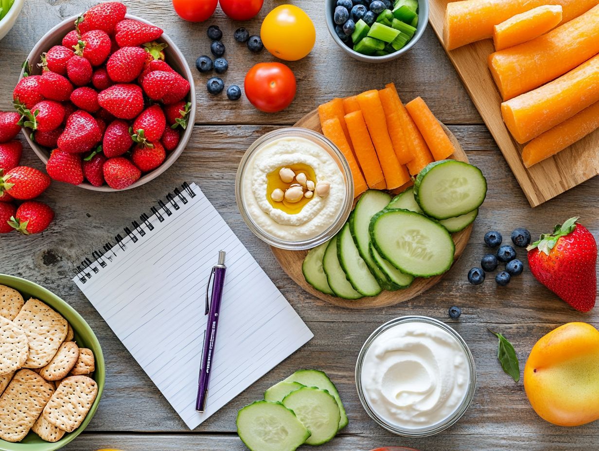 Delicious low-calorie snacks ready to go.