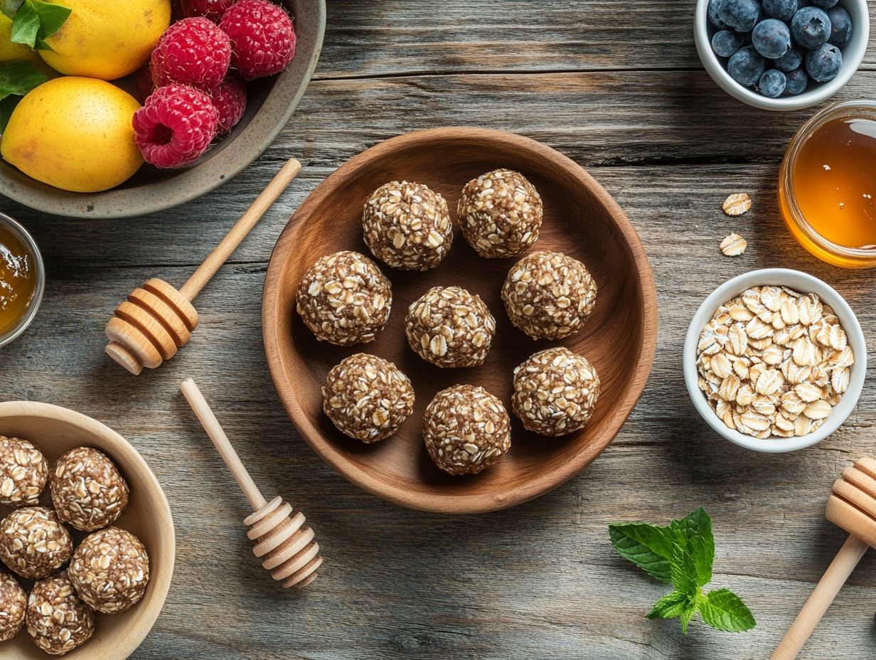 Ingredients for gluten-free energy bites