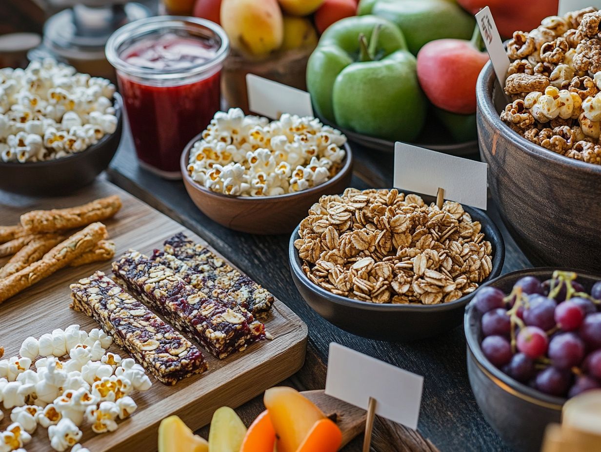 A variety of energy balls or bites as a gluten-free snack option