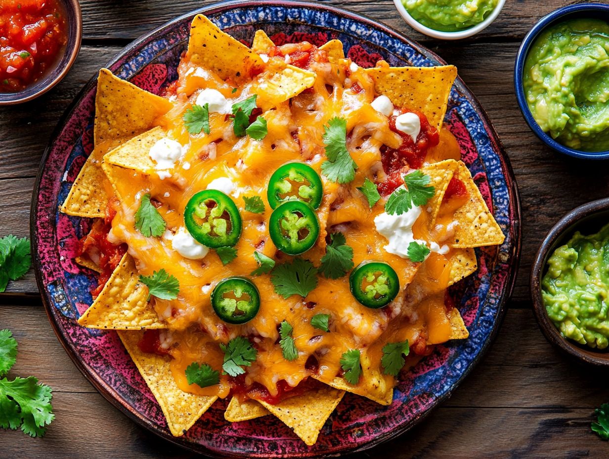 Colorful Loaded Veggie Nachos with Fresh Toppings