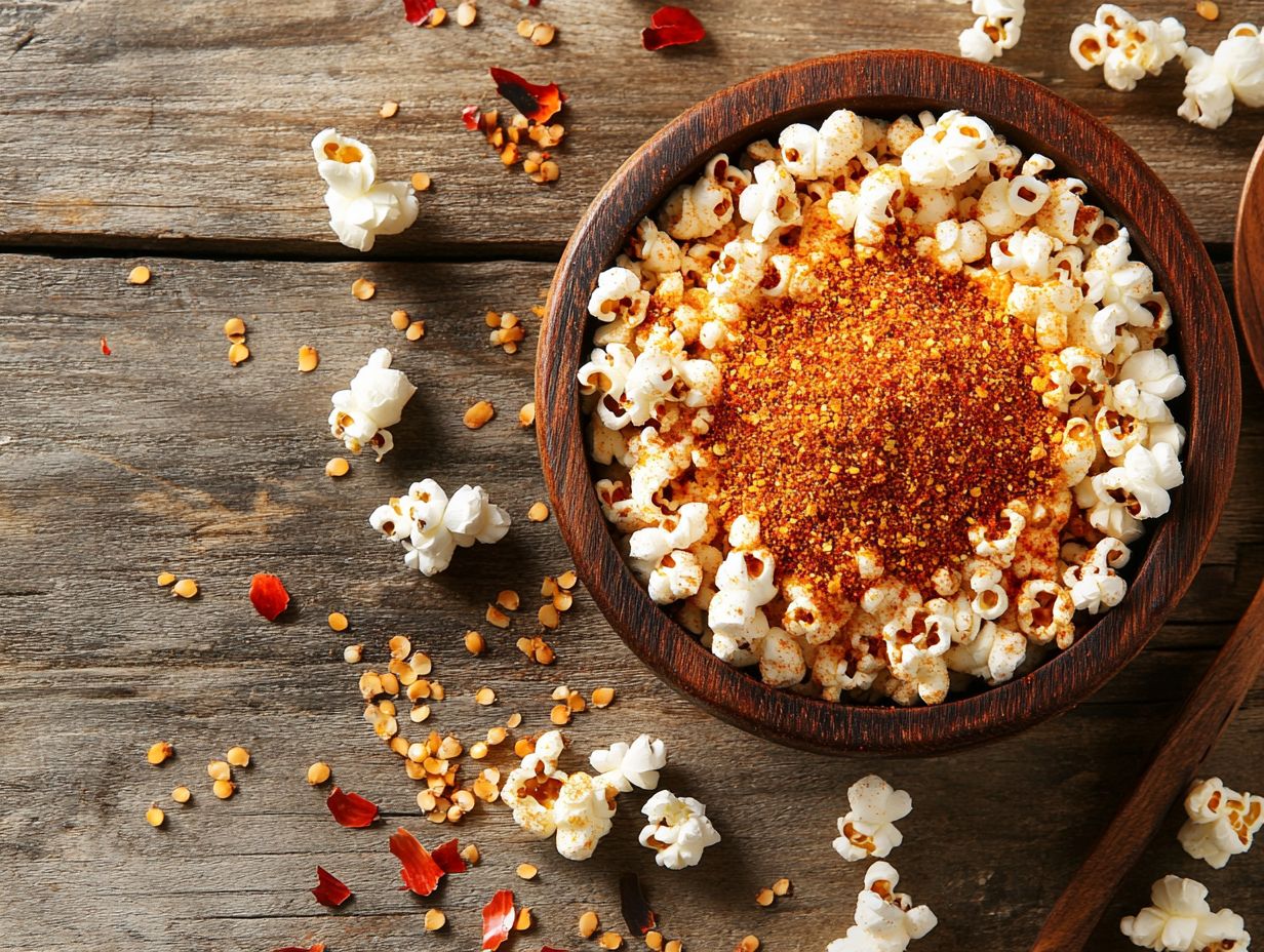 Image showcasing gluten-free popcorn seasoning ingredients.