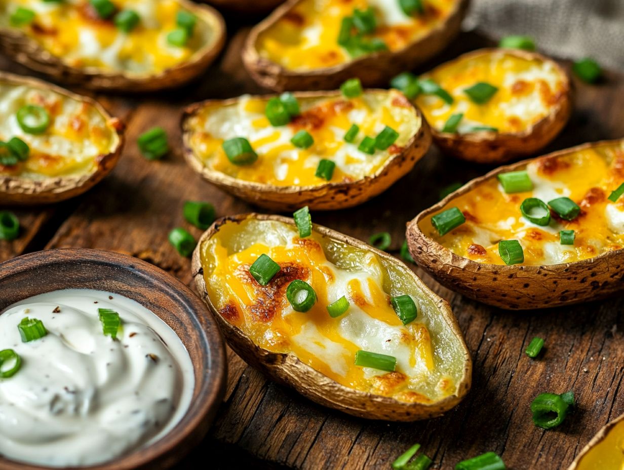 A variety of cheeses for gluten-free potato skins