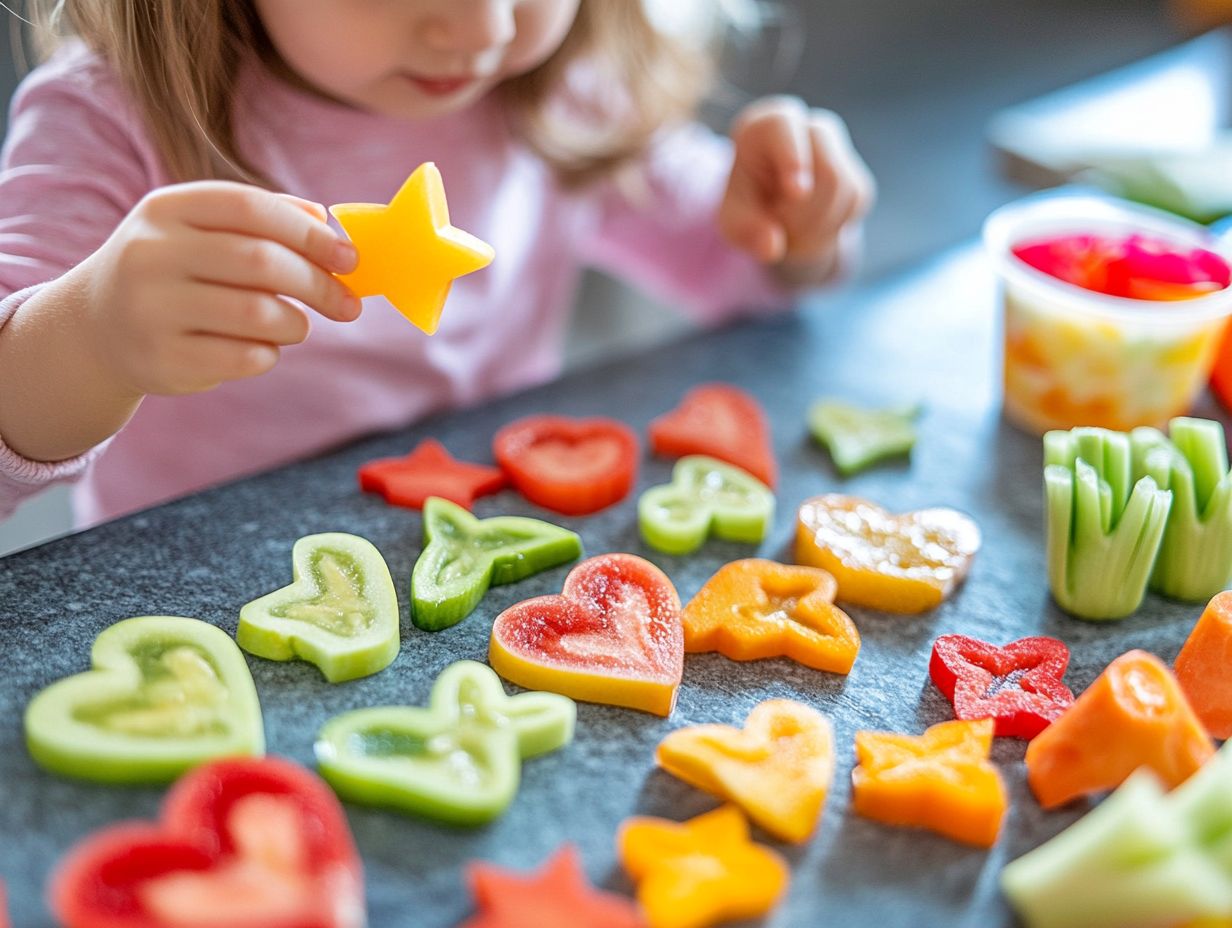 Kids enjoying a fun snack tasting party with healthy low-calorie options.