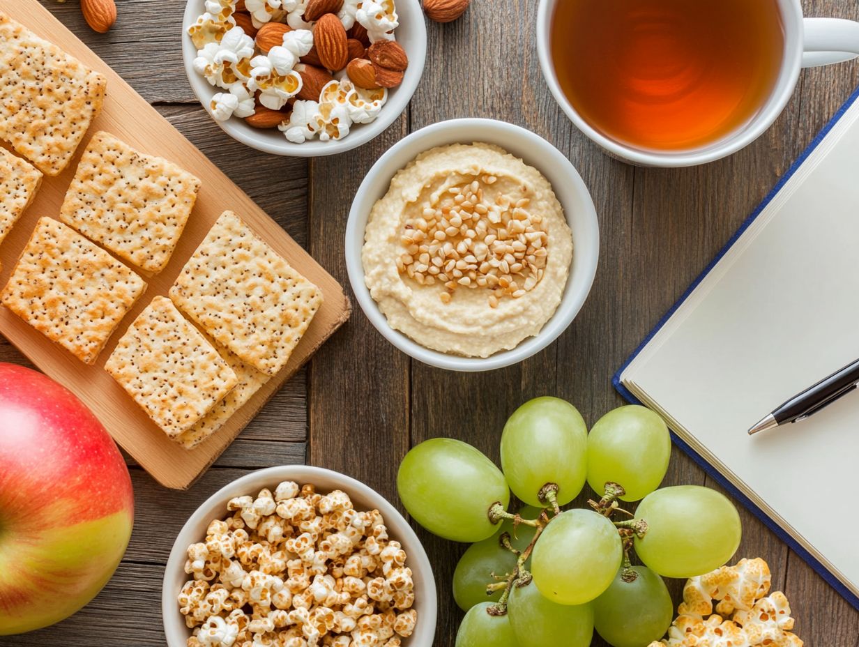 A variety of nut-free and gluten-free snacks