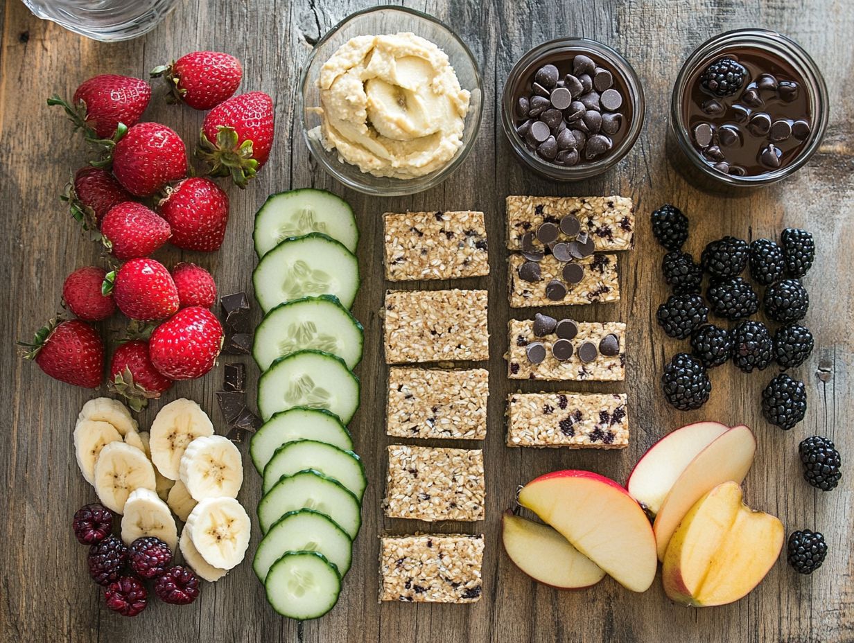 Infographic of nut-free gluten-free snack ideas for athletes.