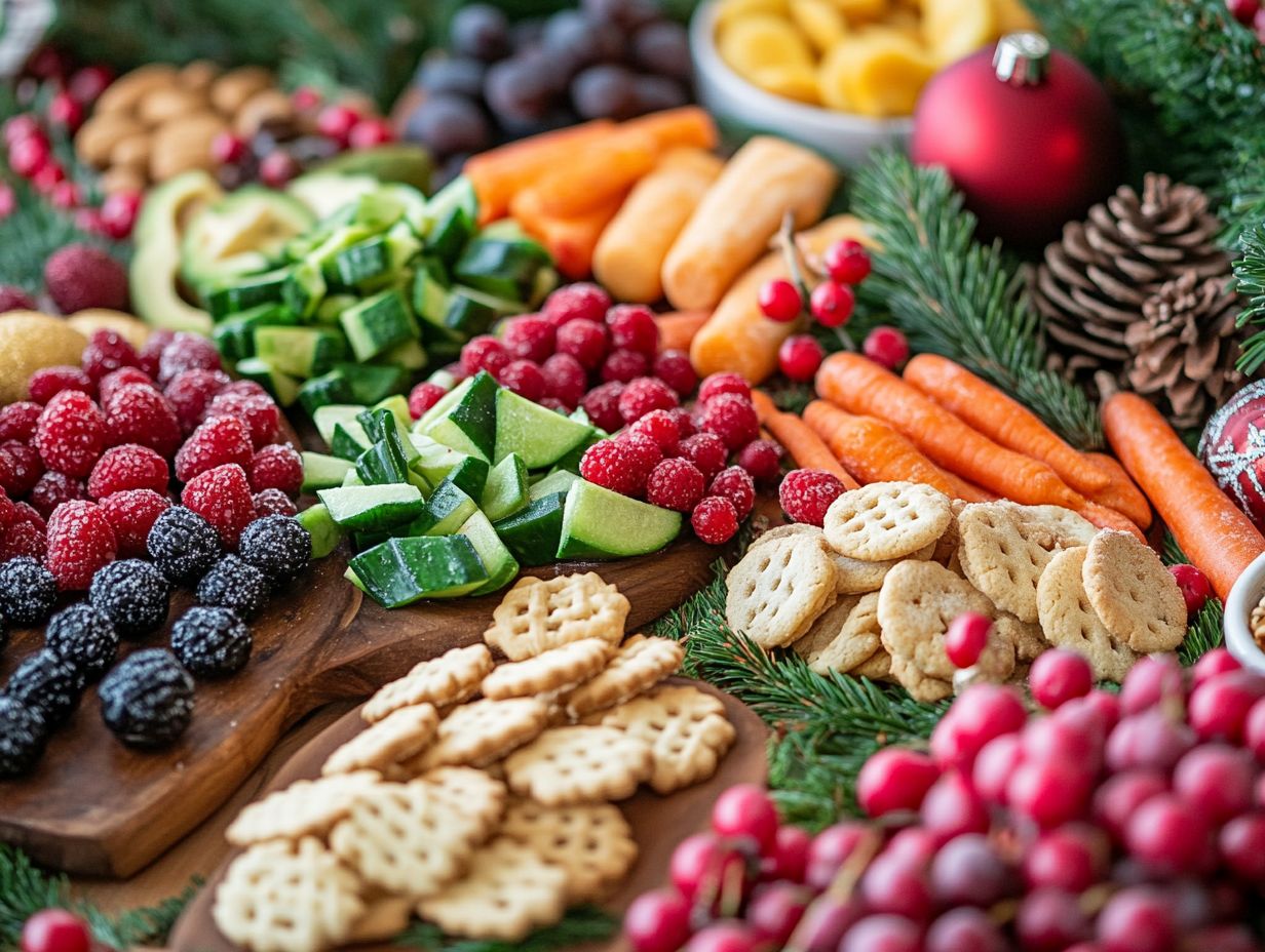 An assortment of nut-free and gluten-free snacks for holidays.