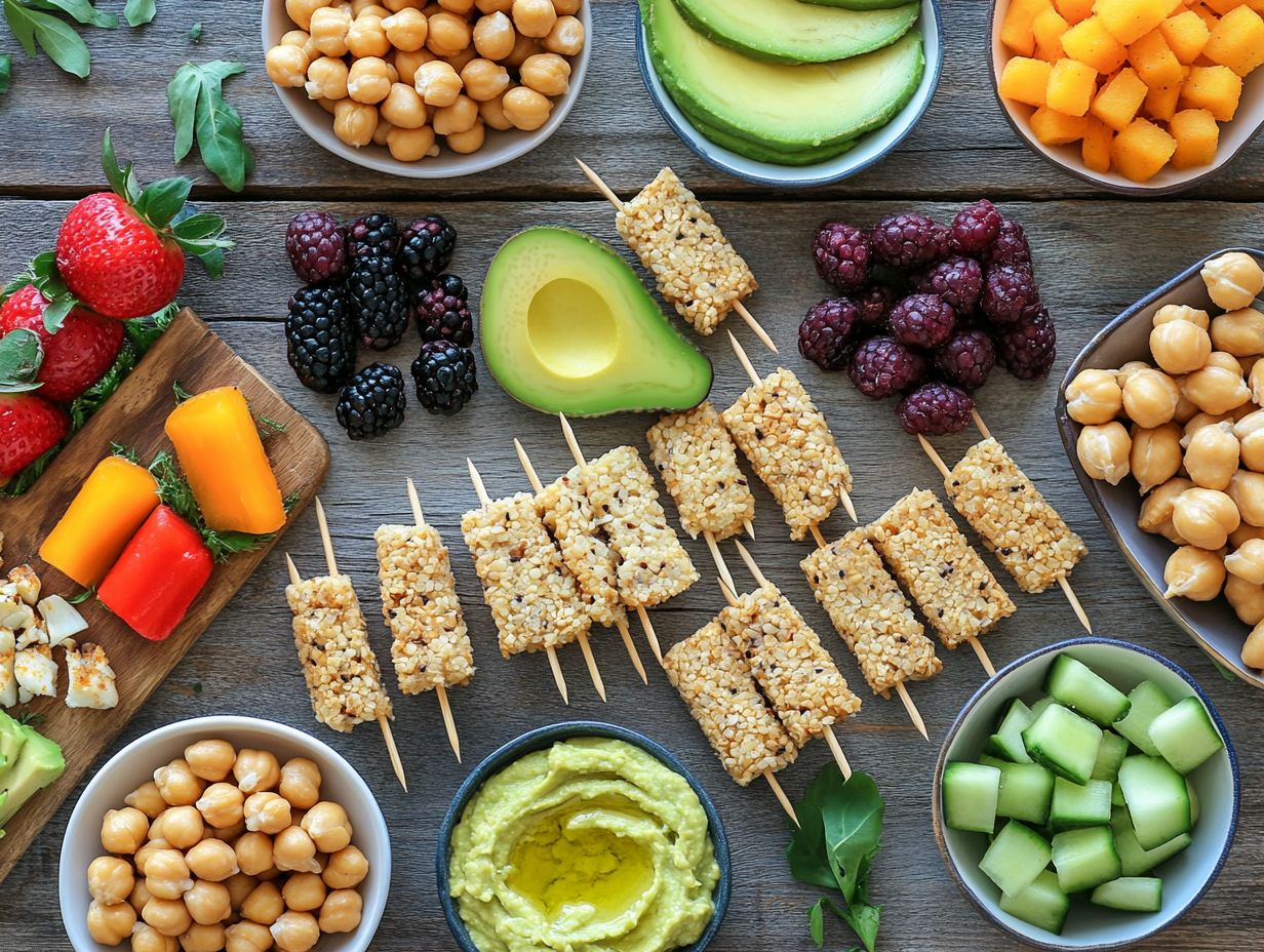 An assortment of nut-free and gluten-free snacks