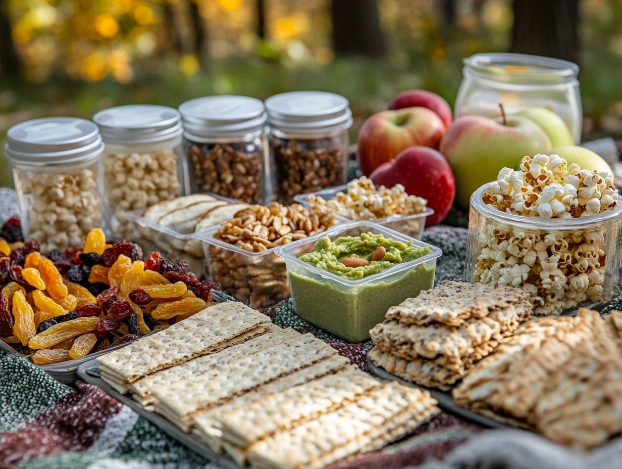 What are some nut-free gluten-free snack options for camping?