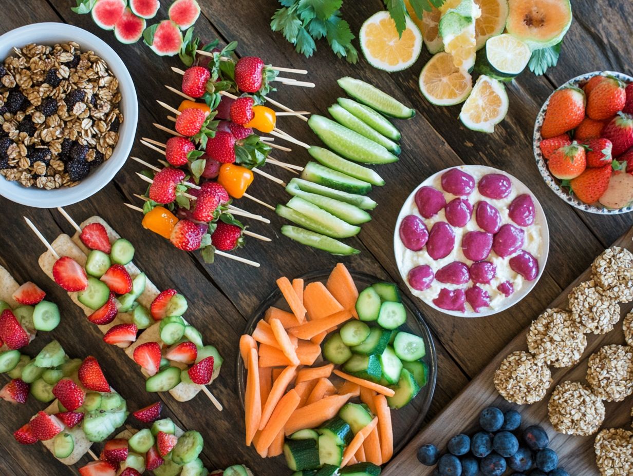 Colorful nut-free and gluten-free snack ideas for kids