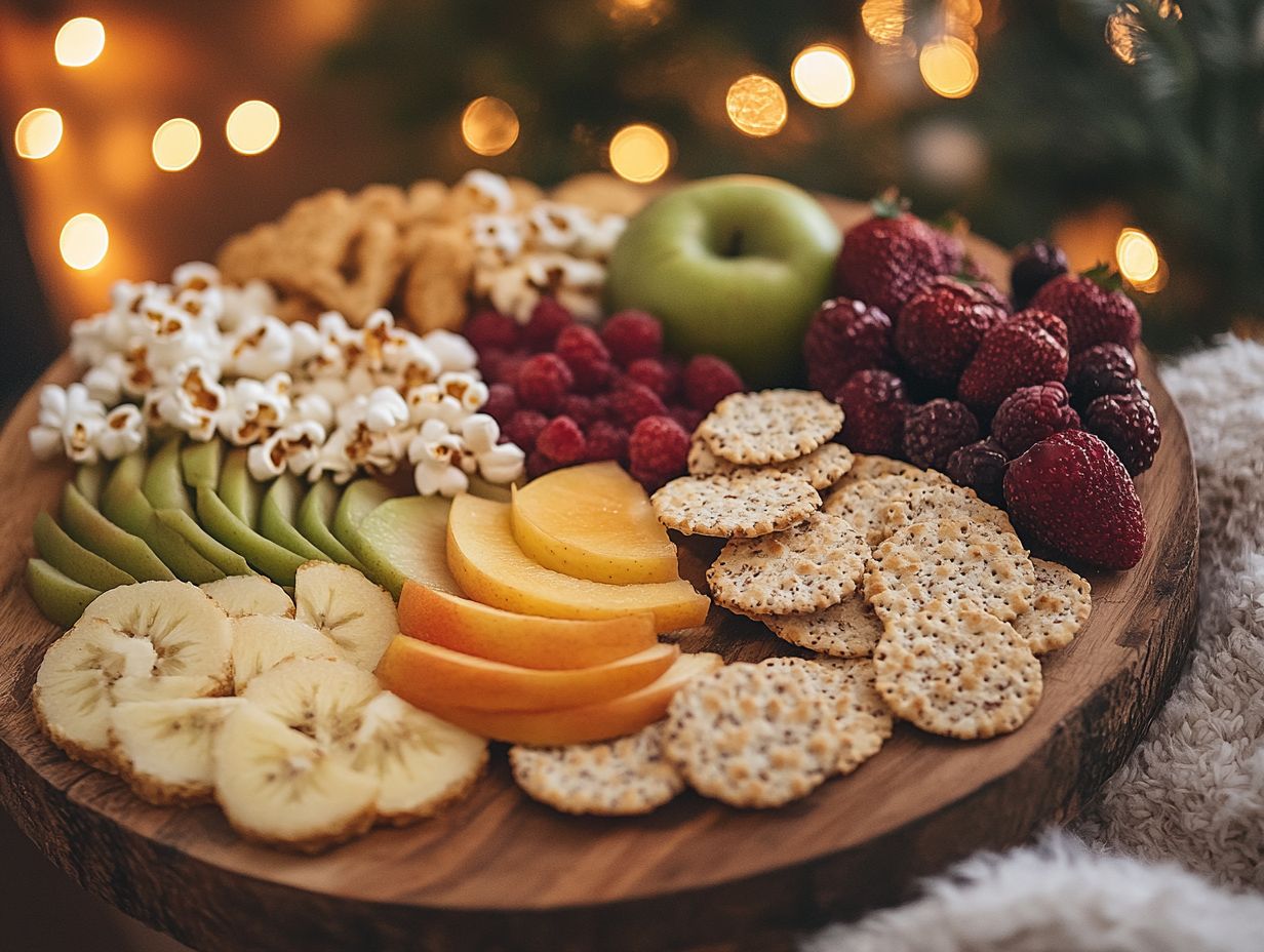 Nut-free gluten-free snacks for late night cravings display.