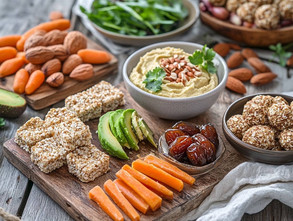 Examples of nut-free gluten-free snacks for Weight Watchers on a plate.