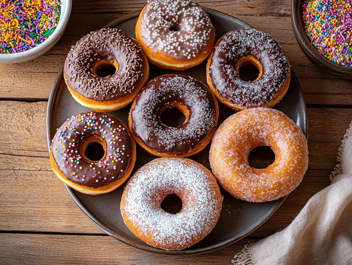 Delicious gluten-free donuts showcasing the blend of maple and bacon flavors.