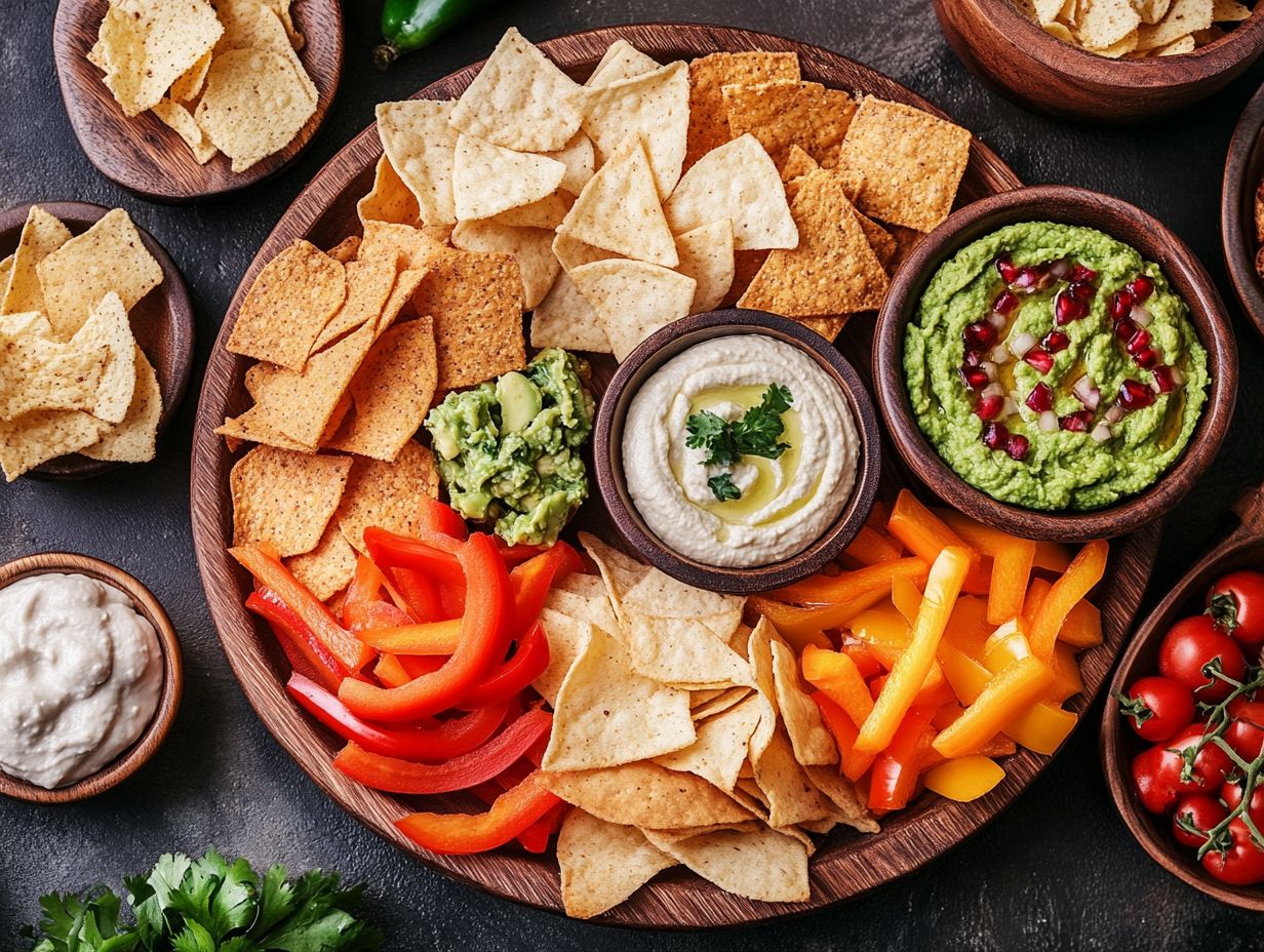 A variety of quick and easy gluten-free snacks including energy balls and fruit chips.