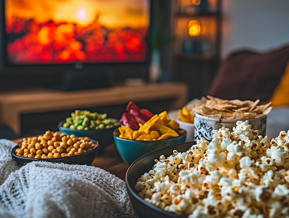 Various gluten-free snack options for a fun movie night.