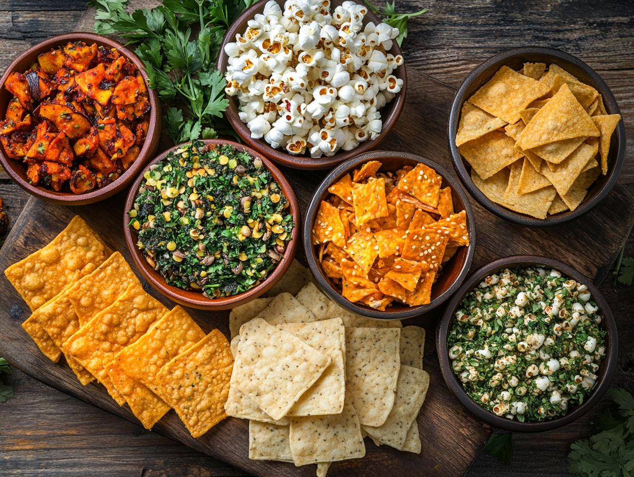 A variety of Non-GMO Snacks on display.