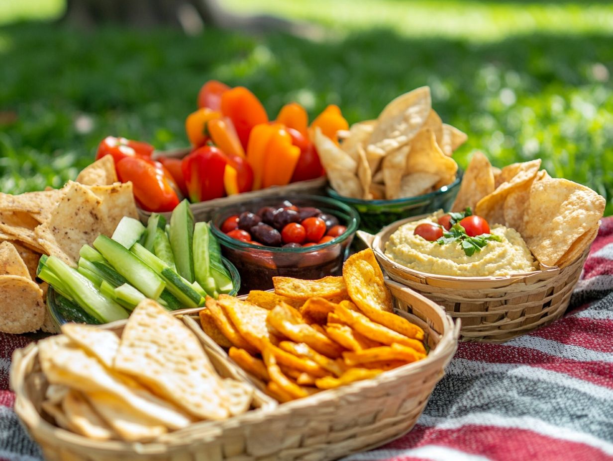 Image illustrating the benefits of gluten-free snacks for picnics.