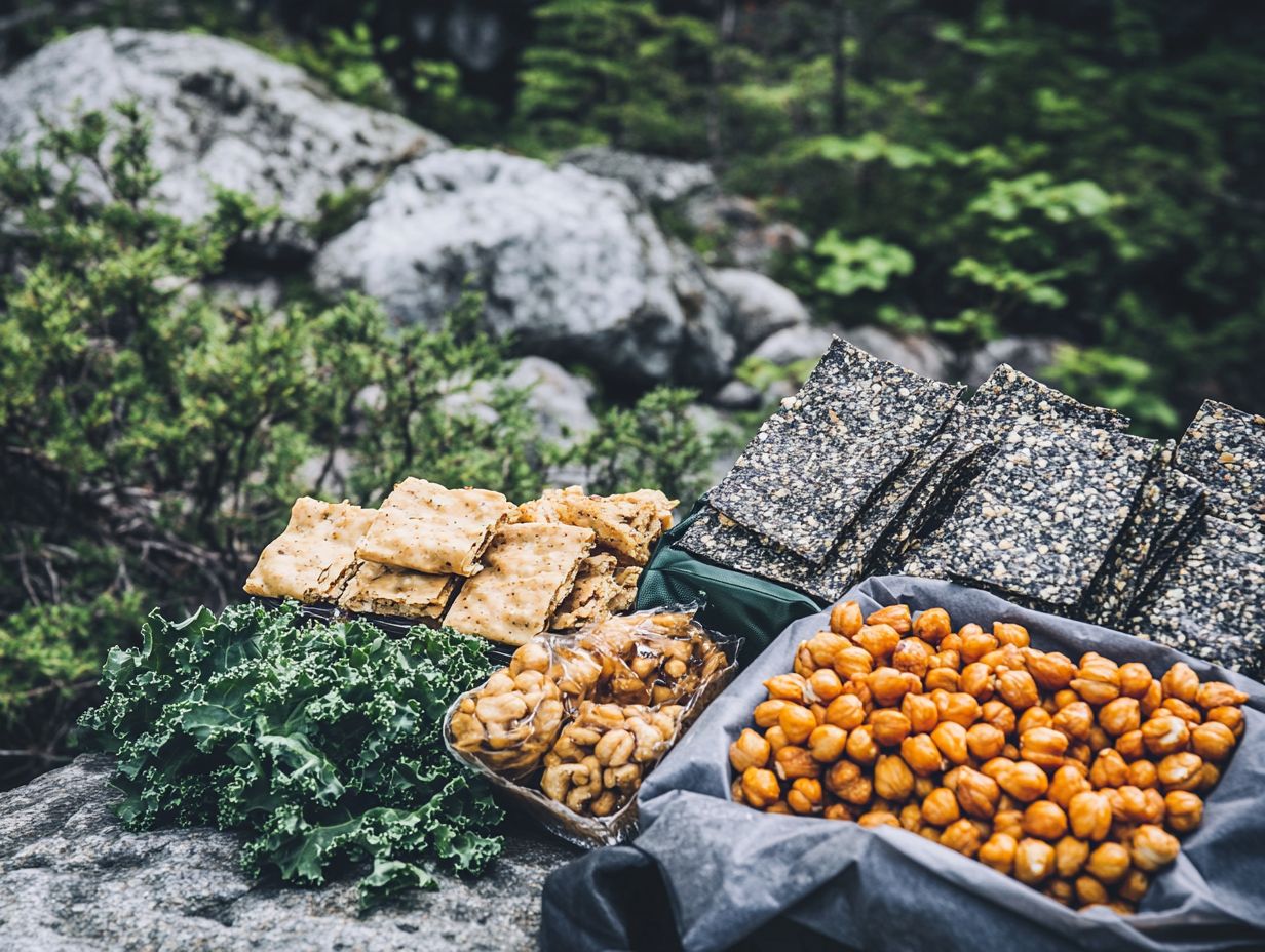 Delicious savory gluten-free snacks perfect for your hiking adventure.