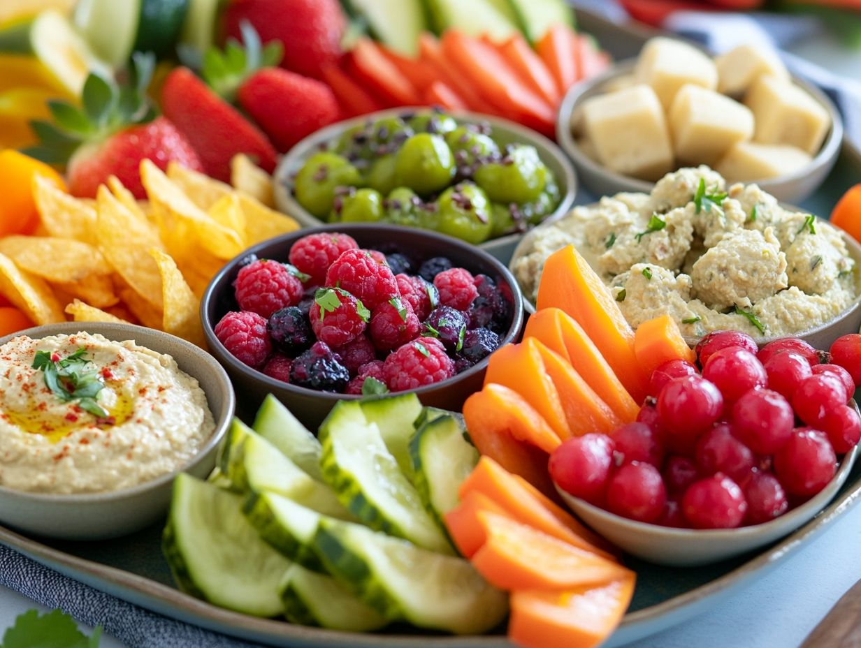 An assortment of savory gluten-free snacks for brunch