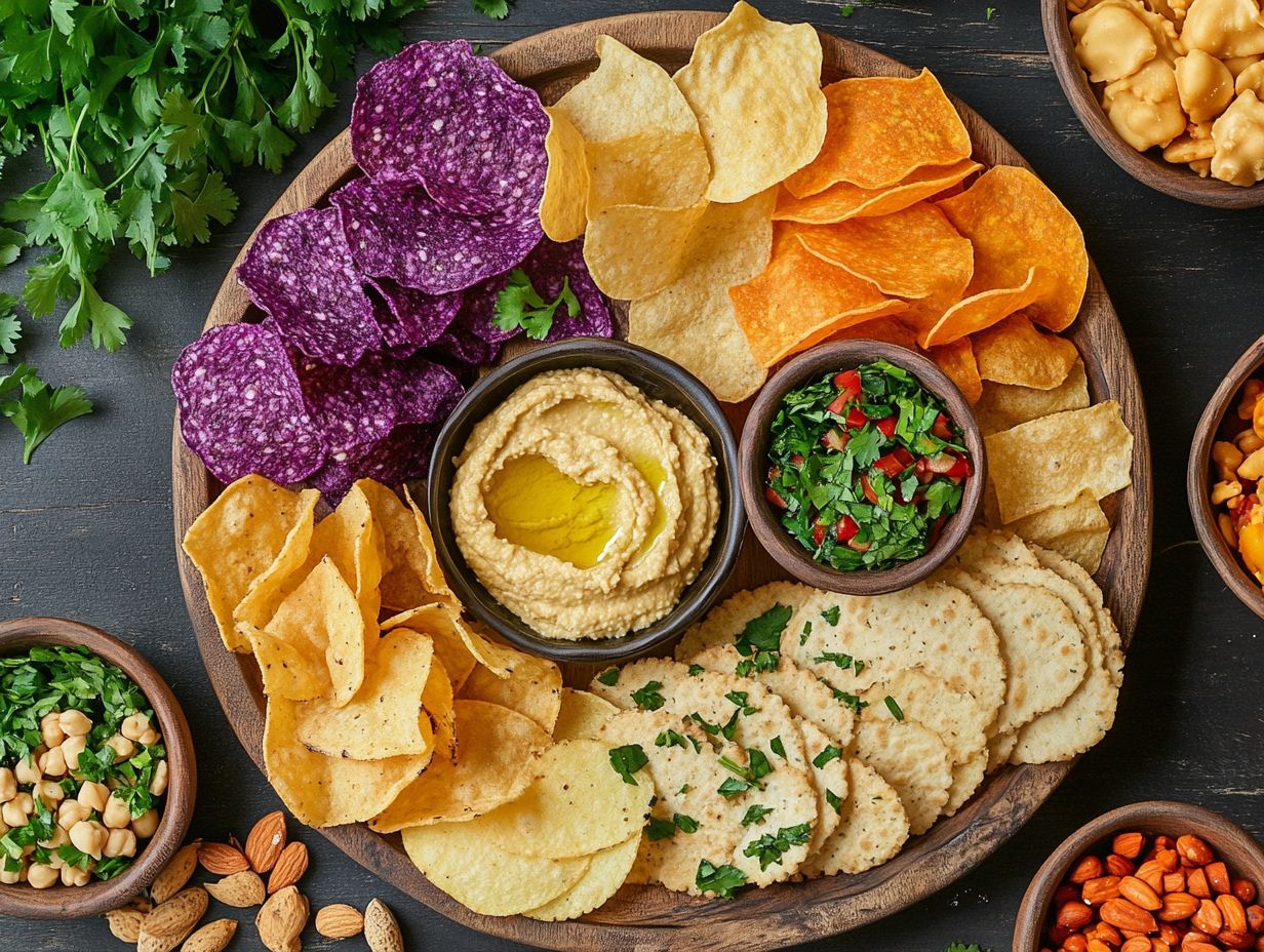 Delicious hummus served with fresh vegetables