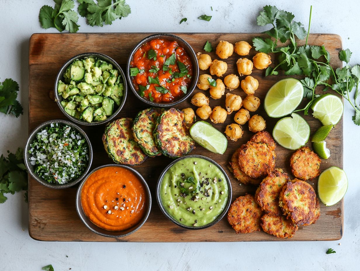 An array of savory gluten-free snacks ready to enjoy