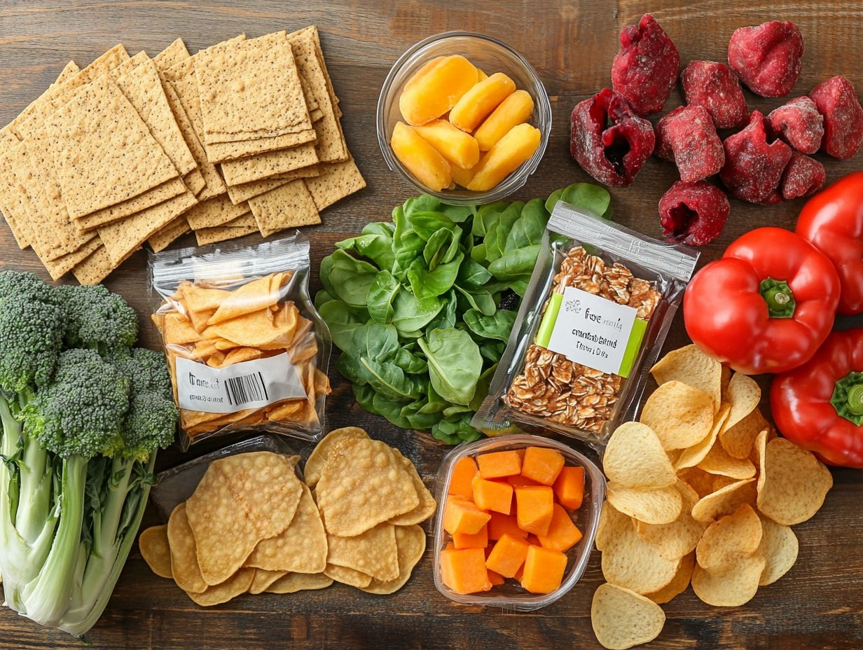 A visual guide to key takeaways for choosing gluten-free snacks.